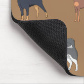 Cute Doggy Design met naam aanpassen Muismat (Hoek)