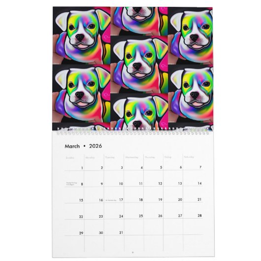 Cute Doggy Faces 2023 Kalender (Mar 2026)