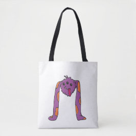 Cute doggy monster tote bag