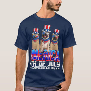 Cute Dogs, Amerika 4e juli Onafhankelijkheidsdag T-shirt