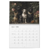 Cute Dogs and Cats Floral Garden Wall Kalender (Mar 2026)