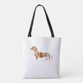 Cute Dogs As Dachshund Funny Wirehaired Dachshund. Tote Bag (Achterkant)