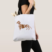 Cute Dogs As Dachshund Funny Wirehaired Dachshund. Tote Bag (Dichtbij)