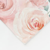 Cute Dogs Blush Pink Floral Puppies Baby Girl Fleece Deken (Hoek)