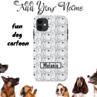 Cute Dogs Cartoon Name Hoesje-Mate iPhone Case