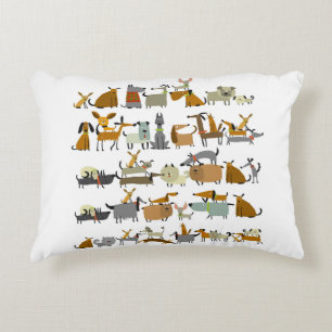 Cute dogs collectie, schets  illustratie accent kussen