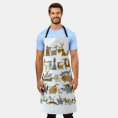 Cute dogs collectie, schets  illustratie schort (Gedragen)