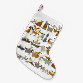 Cute dogs collection, sketch vintage illustration kleine kerstsok (Voorkant (Hangend))