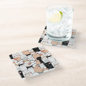 Cute Dogs Glass Onderzetter (Schuin)