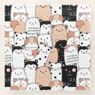 Cute Dogs Glass Onderzetter