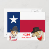 Cute Dogs Hallo uit Texas! Briefkaart (Voorkant / Achterkant)
