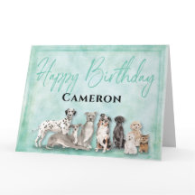 Cute Dogs Happy Birthday