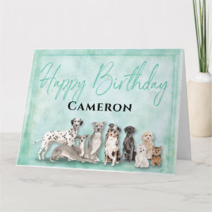 Cute Dogs Happy Birthday Kaart