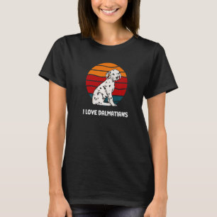 Cute Dogs I Love Dalmatians Sunset Mannen Wom T-shirt