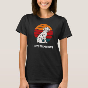 Cute Dogs I Love Dalmatians  Sunset Mannen Wom T-shirt