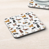 Cute Dogs Illustrations Bier Onderzetter (Linkerzijde)