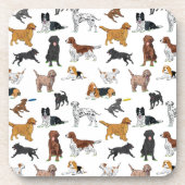 Cute Dogs Illustrations Bier Onderzetter (Voorkant)