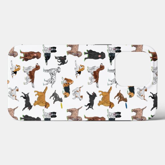 Cute Dogs Illustrator Pattern Case-Mate iPhone Case (Achterkant (horizontaal))
