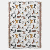 Cute Dogs Illustrator Pattern Deken (Voorkant Verticaal)