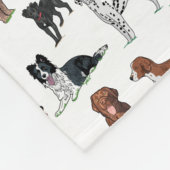 Cute Dogs Illustrator Pattern Fleece Deken (Hoek)