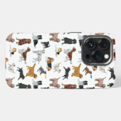 Cute Dogs Illustrator Pattern iPhone Hoesje (Achterkant horizontaal)