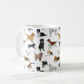 Cute Dogs Illustrator Pattern Koffiemok (Voorkant links)