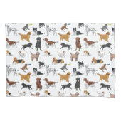 Cute Dogs Illustrator Pattern Kussensloop (Voorkant)