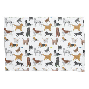 Cute Dogs Illustrator Pattern Kussensloop