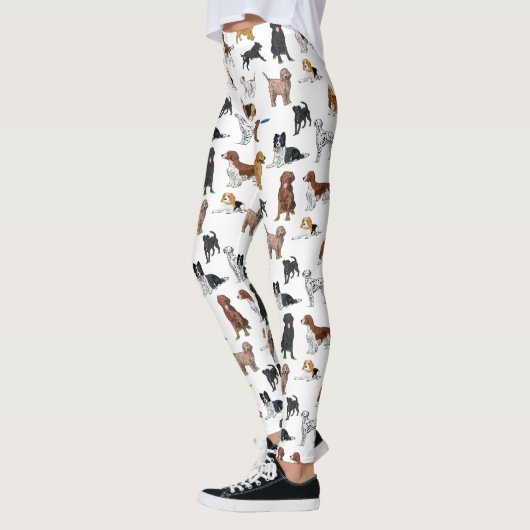 Cute Dogs Illustrator Pattern Leggings (Links)