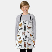 Cute Dogs Illustrator Pattern Schort (Gedragen)