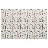 Cute Dogs Illustrator Pattern Stof (Yard (91,4 cm))