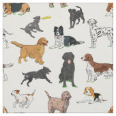 Cute Dogs Illustrator Pattern Stof (Swatch)