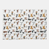 Cute Dogs Illustrator Pattern Theedoek (Horizontaal)