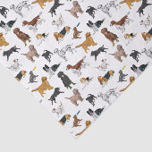 Cute Dogs Illustrator Pattern Tissuepapier (Detail)