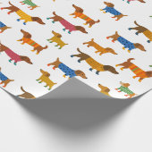 Cute Dogs in Sweaters Wrapping Paper Cadeaupapier (Hoek)