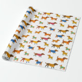 Cute Dogs in Sweaters Wrapping Paper Cadeaupapier (Uitgerold)