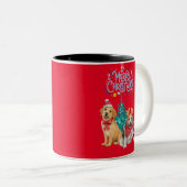 Cute dogs kermas tweekleurige koffiemok (Voorkant rechts)