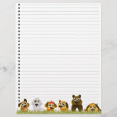 Cute Dogs Lined Letterhead (Voorkant)