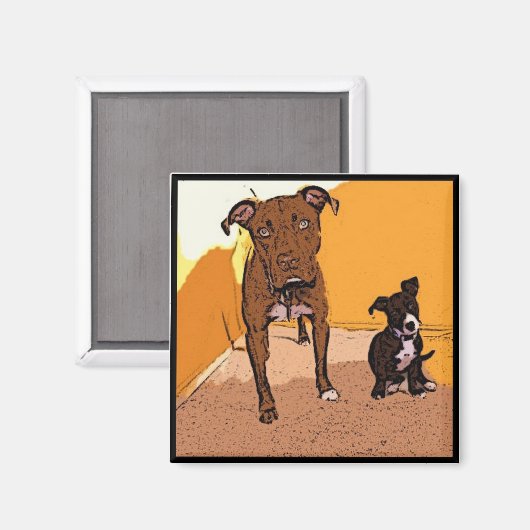 Cute Dogs Magnet (Voorkant / Achterkant)