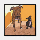 Cute Dogs Magnet (Voorkant)