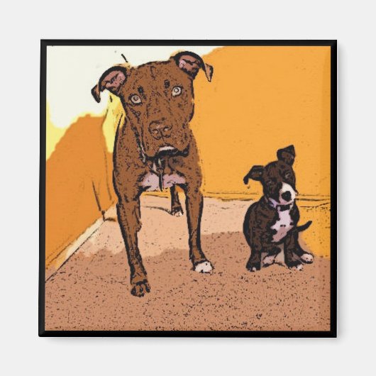 Cute Dogs Magnet (Voorkant)