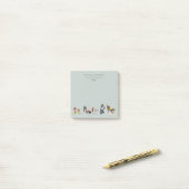 Cute dogs monogram post-it® notes (Op bureau)
