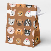 Cute Dogs on Brown Bedankdoosjes (Achterkant)