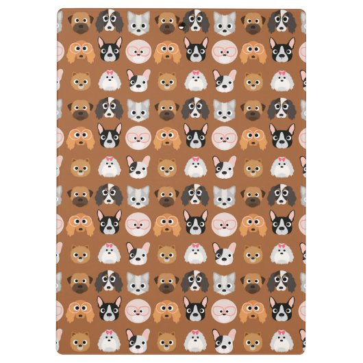 Cute Dogs on Brown Klembord (Achterkant)