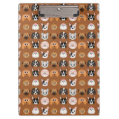 Cute Dogs on Brown Klembord (Voorkant)