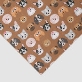 Cute Dogs on Brown Tissuepapier (Detail)