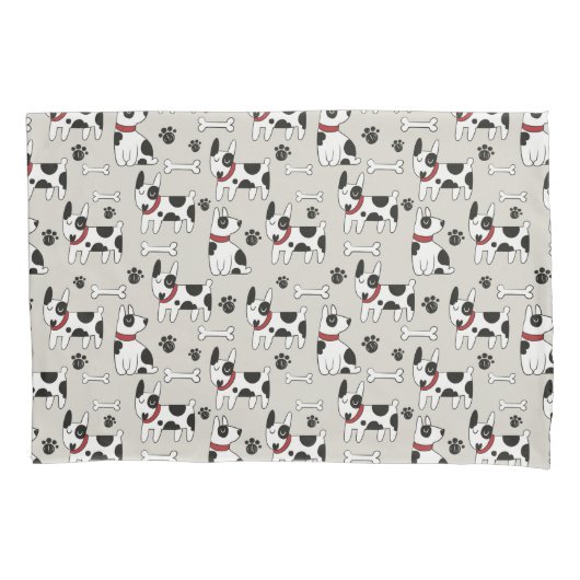 Cute Dogs Patroontrappen Kussensloop (Voorkant)