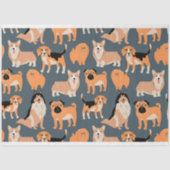 Cute Dogs Pattern #02 Tissuepapier (Voorkant)