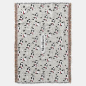 Cute Dogs Pattern, aangepaste naam goot deken (Voorkant Verticaal)