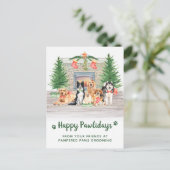 Cute Dogs Pet Business Hondenliefhebber Kerstmis Feestdagenkaart (Staand voorkant)